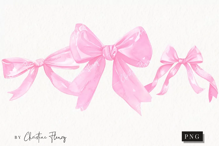 Baby Pink Coquette Bows | Girly PNG