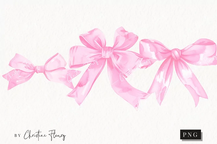 Baby Pink Coquette Bows | Girly PNG