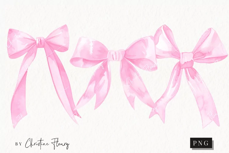 Baby Pink Coquette Bows | Girly PNG