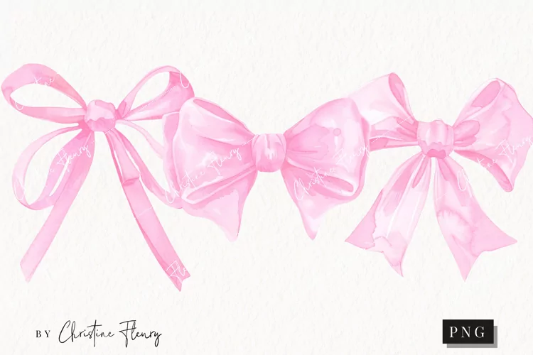 Baby Pink Coquette Bows | Girly PNG