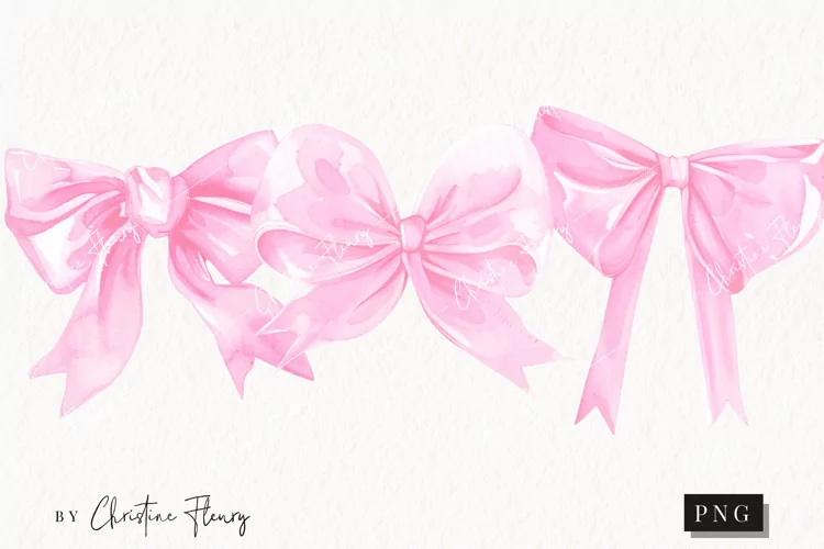 Baby Pink Coquette Bows | Girly PNG