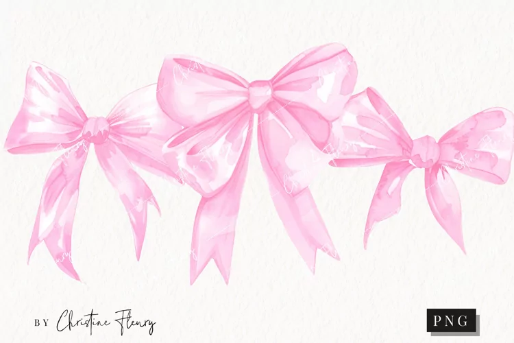 Baby Pink Coquette Bows | Girly PNG