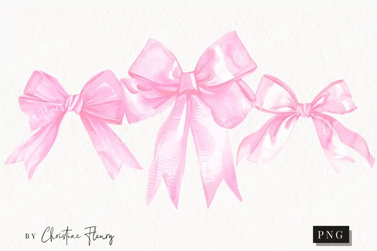 Baby Pink Coquette Bows | Girly PNG