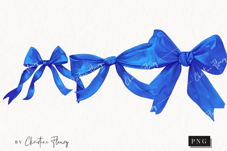 Blue Coquette Bows | Summer PNG
