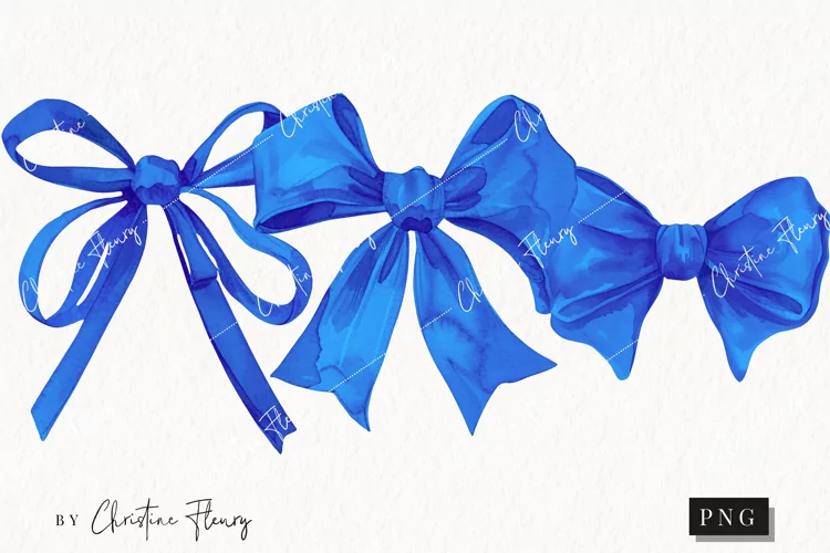 Blue Coquette Bows | Summer PNG