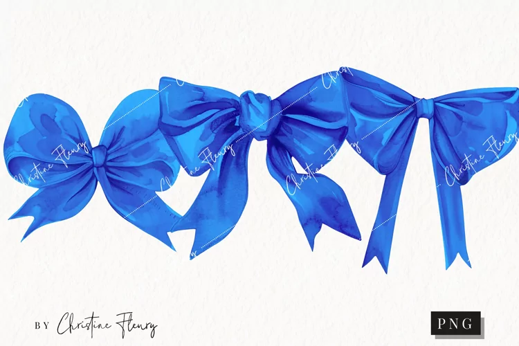 Blue Coquette Bows | Summer PNG