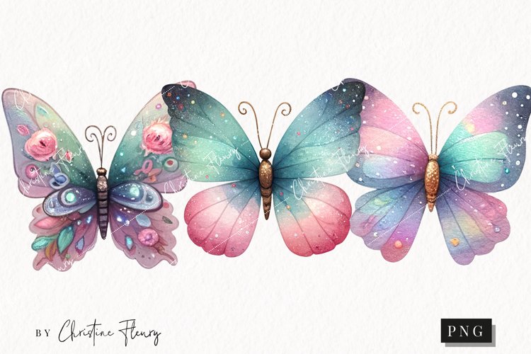 Watercolor Butterfly Clipart Image 9