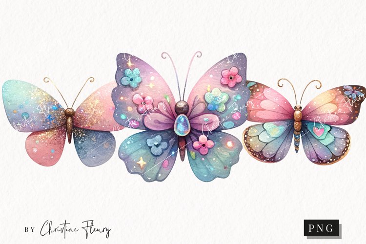 Watercolor Butterfly Clipart Image 7
