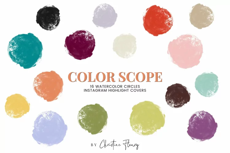 Color Scope Watercolor Instagram Story highlight icons