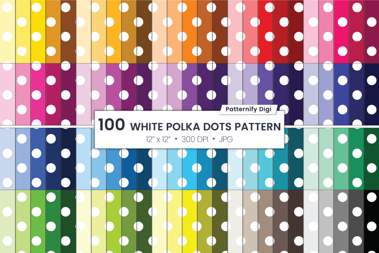 Colorful Dotted Digital Paper | Polka Dots Seamless Pattern
