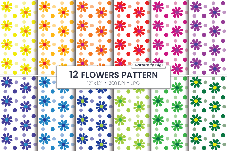 Daisy flower seamless backgrounds