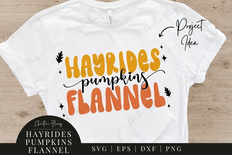 Hayrides Pumpkins Flannel SVG