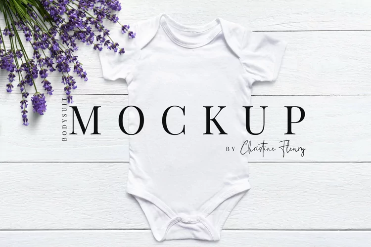 Flower Baby Bodysuit Mockup - Spring Mockup
