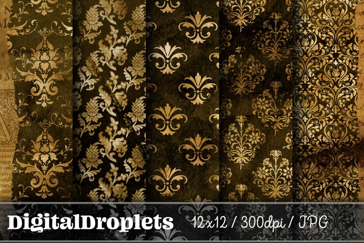 Gold Streaked Damask Vol.1 example image 1