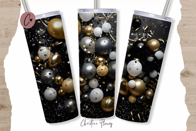 New Years Eve Tumbler Wrap PNG | New Years Sublimation