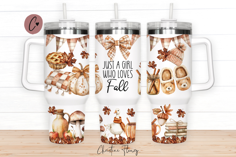 Just A Girl Who Loves Fall 40oz Tumbler Wrap