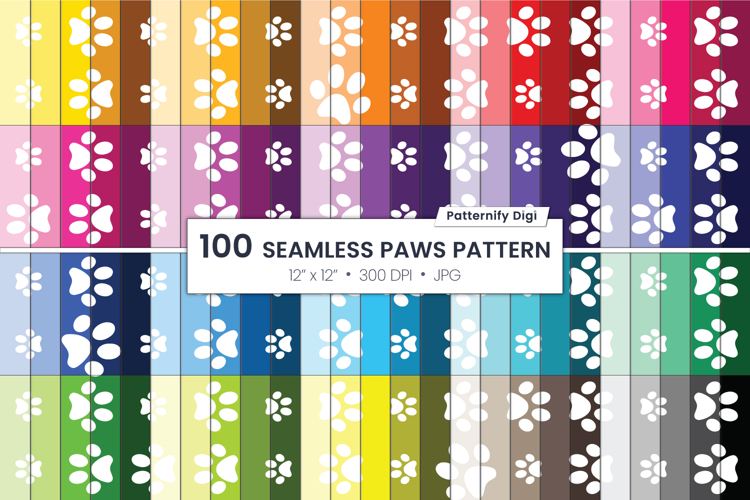 Paws in line seamless backgrounds