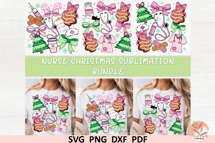 Christmas Preppy Coquette Nurse Png,Health care worker Png
