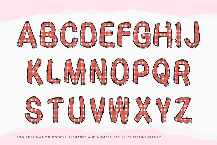 Hey Doodle Alphabet in Red
