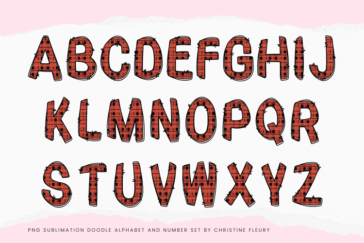 Hey Doodle Alphabet in Red
