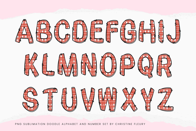 Hey Doodle Alphabet in Red