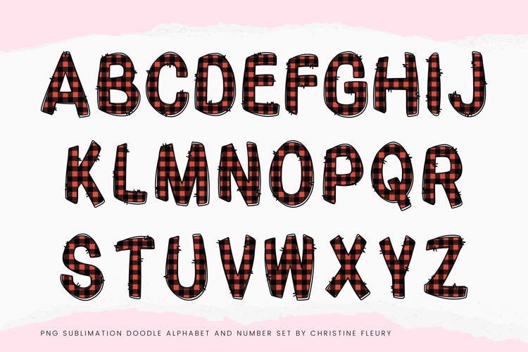 Hey Doodle Alphabet in Red