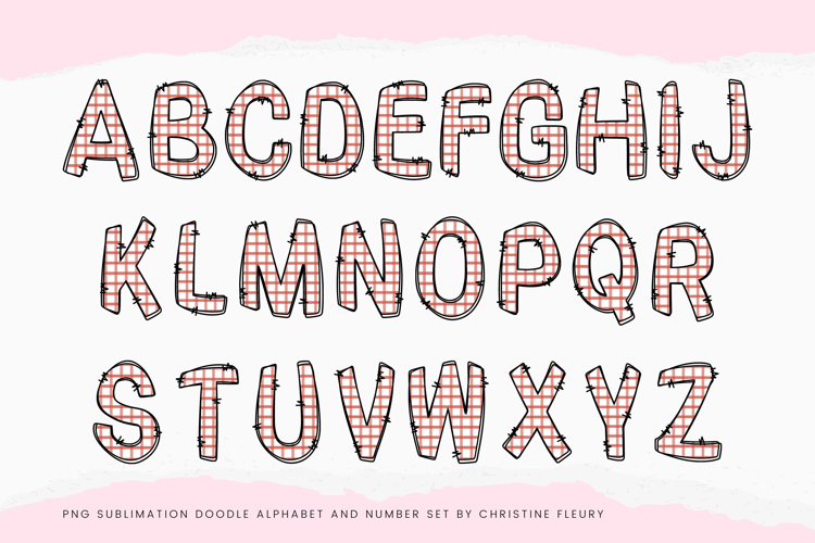 Hey Doodle Alphabet in Red
