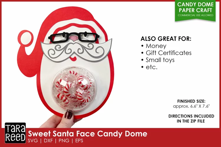 Santa Candy Dome SVG | Christmas Party Favor