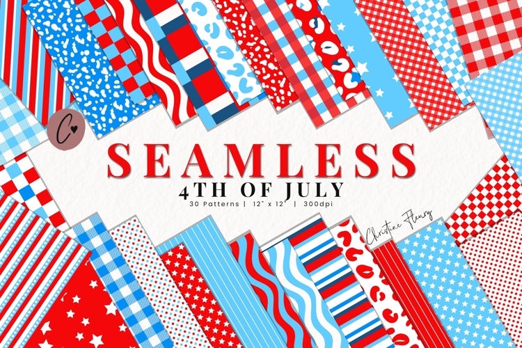 Seamless 4th Of July Digital Paper