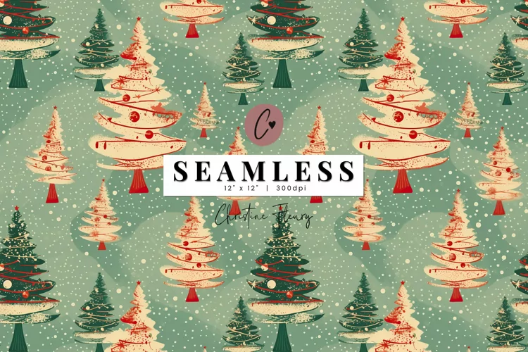 Seamless Vintage Christmas Background
