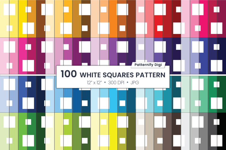 Squares seamless 100 colors backgrounds
