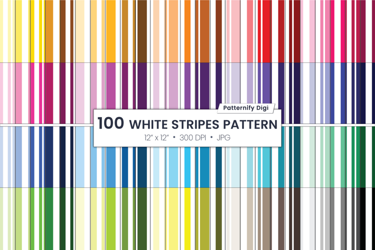 Stripes Digital Background | Rainbow Seamless Pattern
