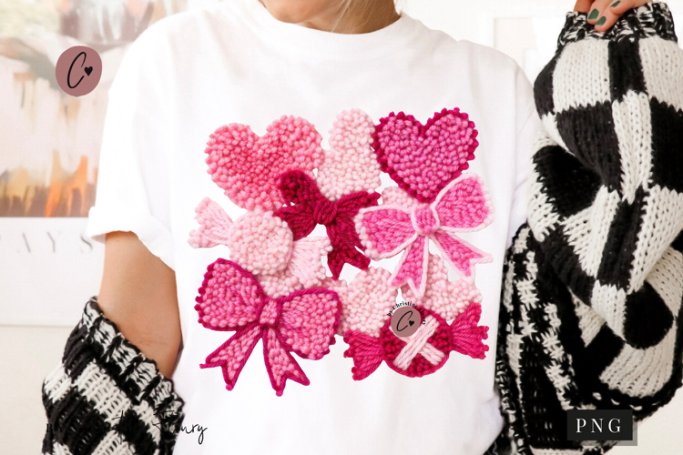 Girly Valentine Faux Latch Hook PNG