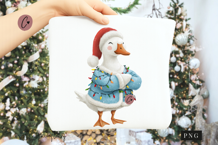 Funny Christmas Goose PNG