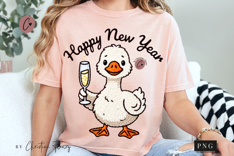 Funny Goose Happy New Year PNG