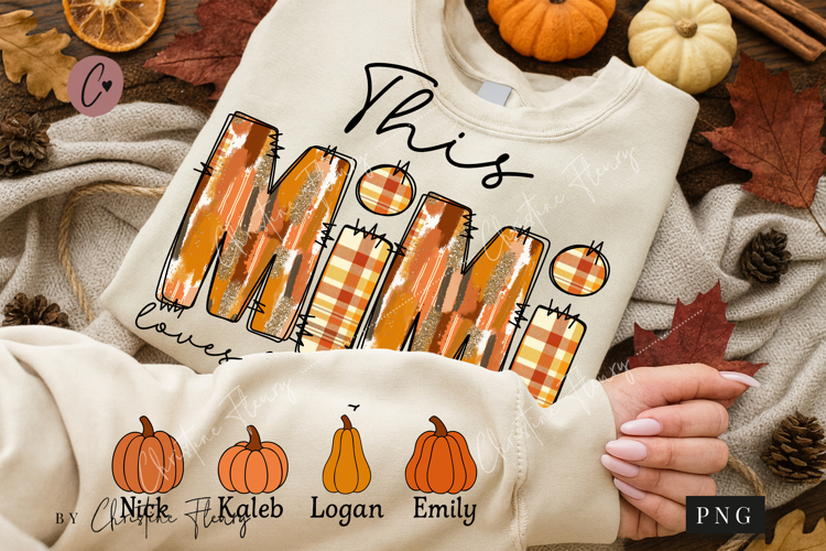 This Mimi Loves Her Pumpkins PNG