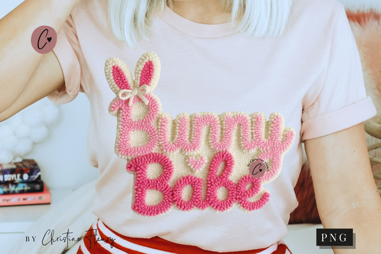 Faux Yarn Bunny Babe PNG | Easter Png