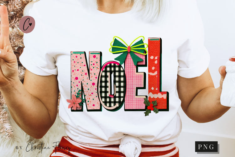 Preppy Noel Christmas PNG