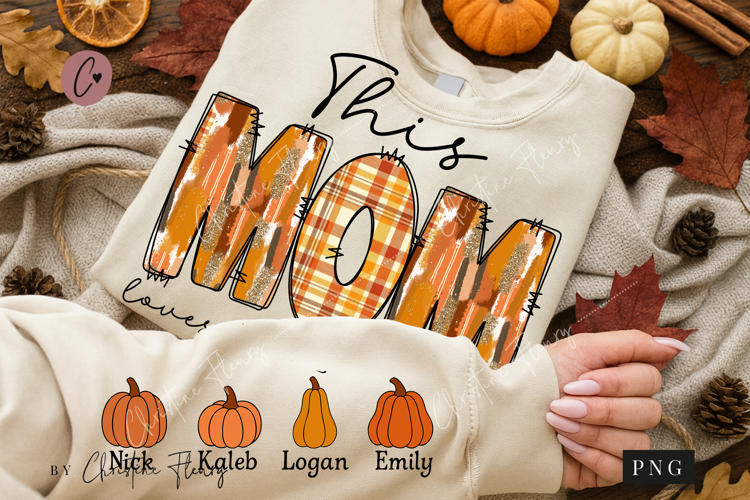 This Mom Loves Her Pumpkins PNG