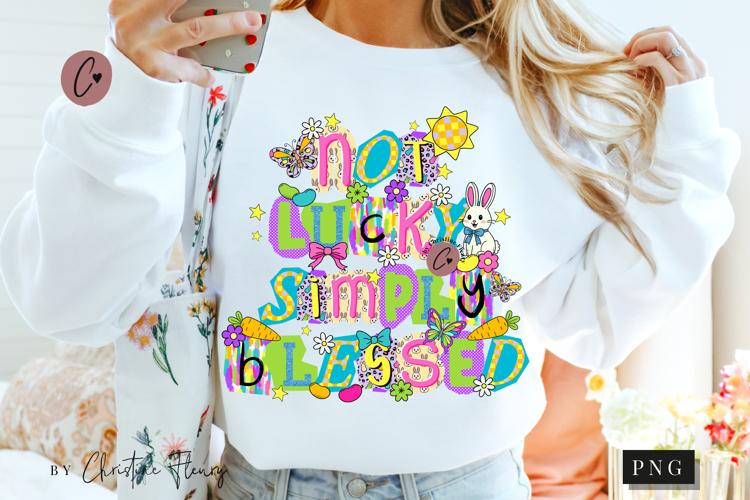 Preppy Ransom Easter Blessed PNG Design | Easter PNG