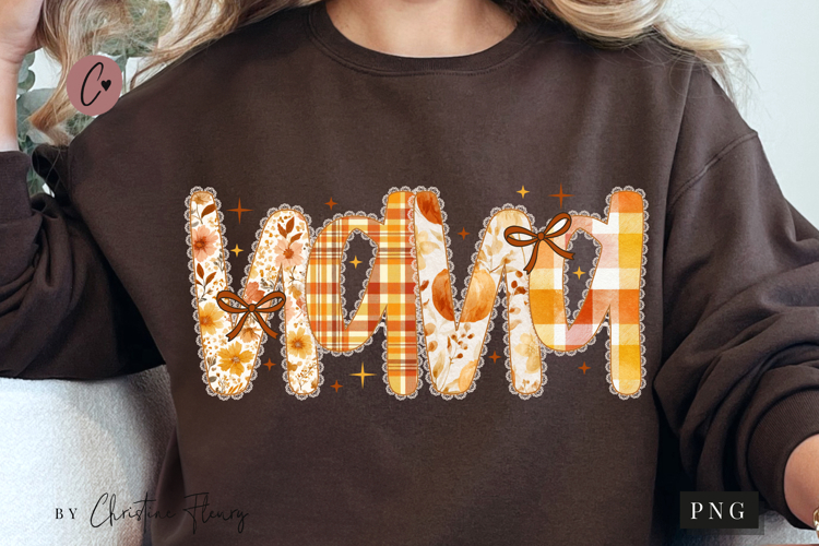 Preppy Floral Fall Nana PNG