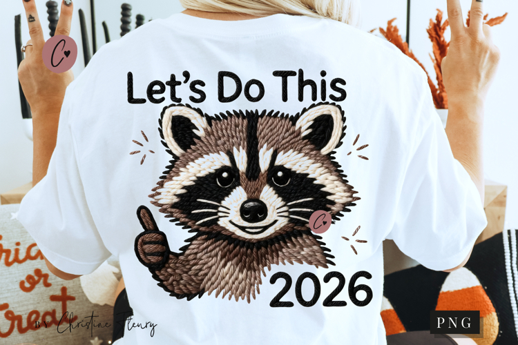 Lets Do This 2026 Funny Raccoon PNG