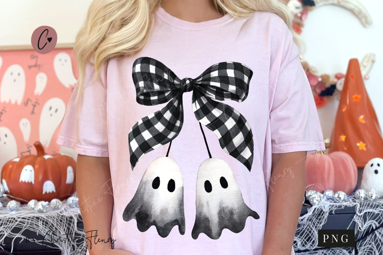 Ghost Cherry Halloween PNG
