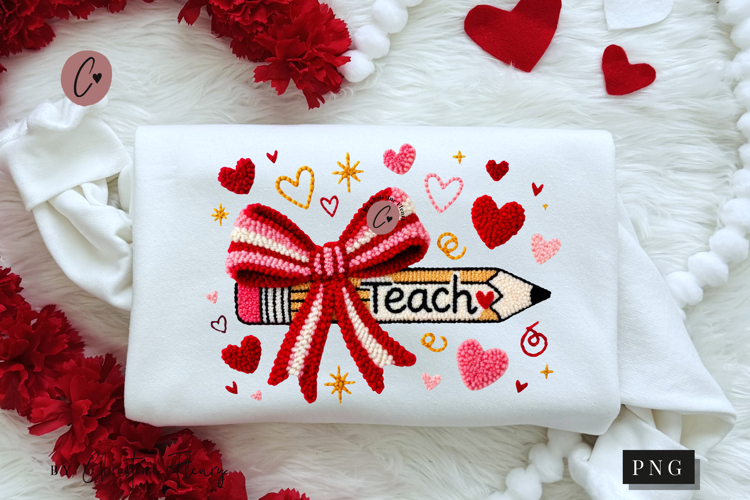 Valentine Teacher Pencil PNG