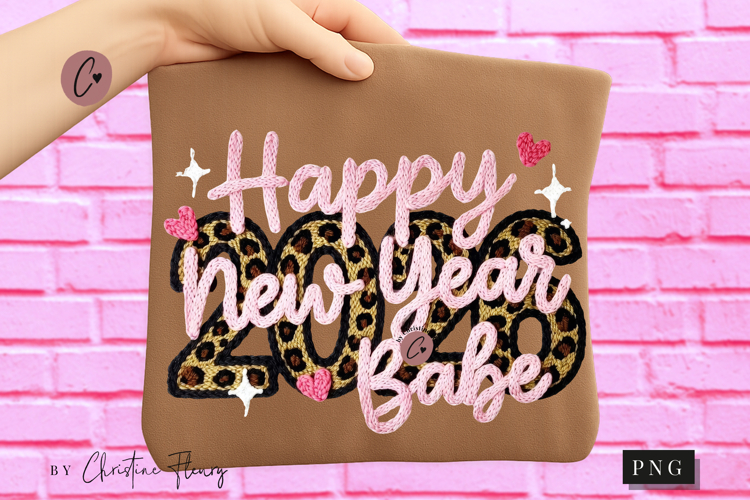 Happy New Year Babe PNG Faux Latch Hook