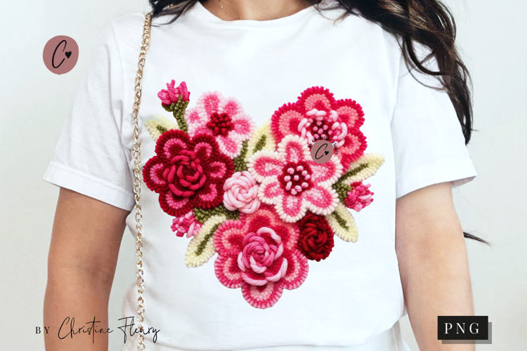 Latch Hook Yarn Valentine Heart PNG