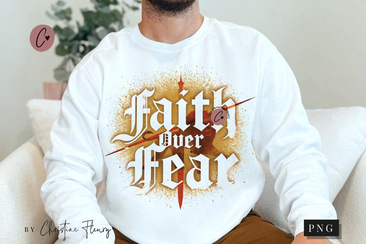 Faith Over Fear Christian PNG