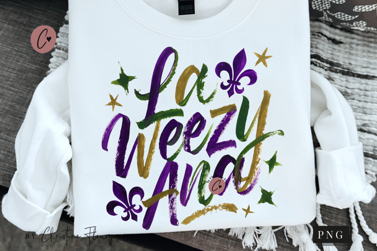 Brushstroke La Weezy Ana PNG | Mardi Gras Png