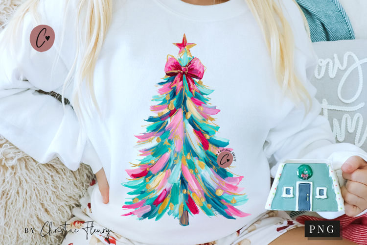 Preppy Christmas Tree PNG
