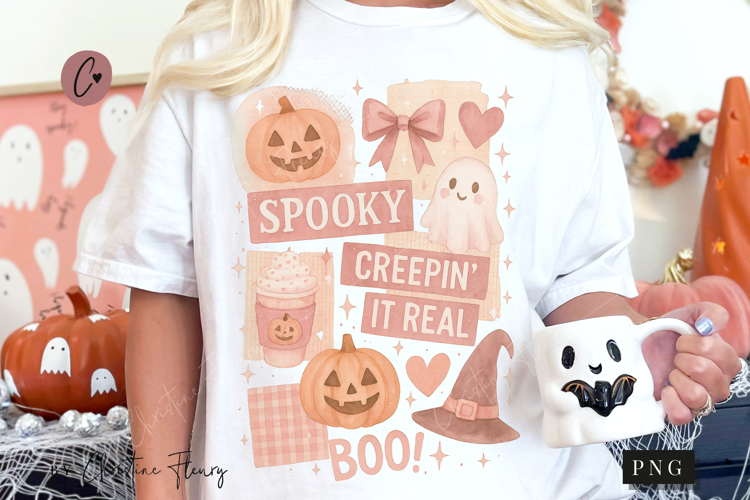 Girly Halloween Collage PNG | Halloween PNG